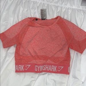 Gymshark peach flex marble crop top